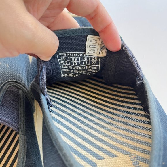 Keen Navy Canvas Slip On Loafers Low Top Sneakers Womens Size 10 Athletic - Picture 4 of 6